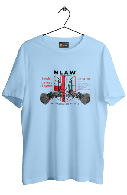 Футболка чоловіча з принтом "NLAW". Caesar, himars, nlaw, patriot, weapon, zaluzhny. 2070702