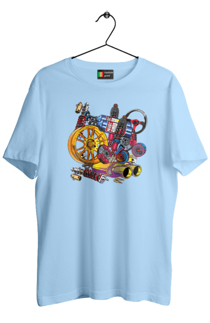 Футболка мужская с принтом Carparts. Car, carparts, drive, drug, race. 2070702