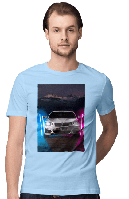 Футболка чоловіча з принтом "БЕХА". Беха, в машину, красота, птн пнх, фонарі. 2070702