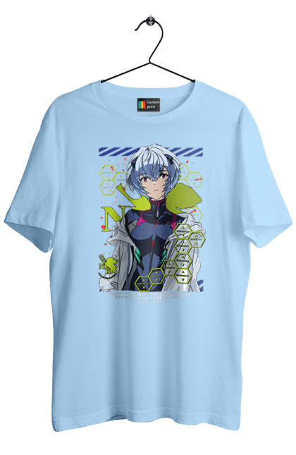 Men's t-shirt with prints Evangelion Rei. Anime, evangelion, eve, kaoru, manga, rei ayanami, shinji. 2070702