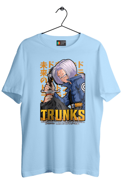 Футболка мужская с принтом Жемчуг дракона Транкс. Anime, dragon ball, manga, trunks, аниме, жемчуг дракона, манга, транкс. 2070702