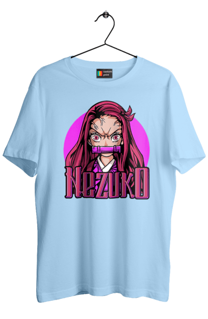 Men's t-shirt with prints Demon Slayer Nezuko. Anime, demon slayer, kimetsu no yaiba, manga, nezuko, serial. 2070702