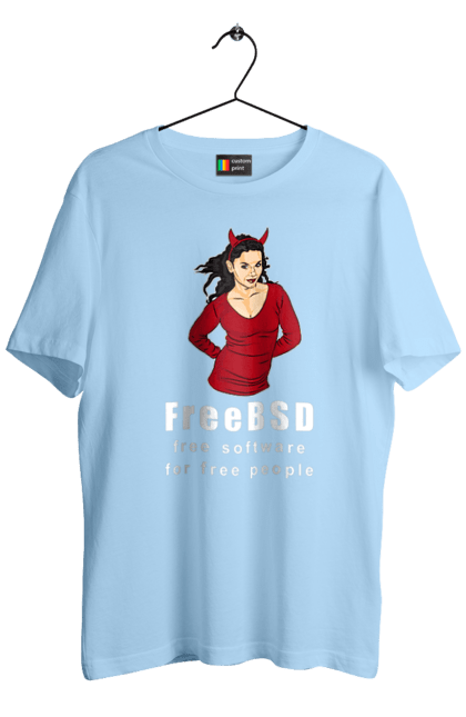 Футболка чоловіча з принтом "Freebsd Для Вільних". Bsd, freebsd, unix, адміністратор, айті, айтішник, безкоштовна, безкоштовно, бестія, білий, вільна, демон, демонесса, доступність, незалежність, операційна система, ос, програміст, програмне забезпечення, свобода, сисадмін, система, системний адміністратор, софт, текст, червоний. 2070702