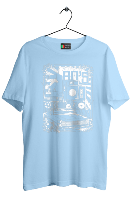 Men`s t-shirt with prints 80 E, Machine And Music. 80, 80s, machine, music. 2070702