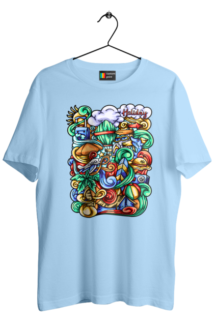 Men`s t-shirt with prints Holidays rest art. Beach, sea, summer, travel, vacation. 2070702