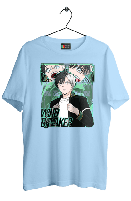 Men's t-shirt with prints Wind Breaker Haruka Sakura. Anime, hakura, haruka sakura, manga, sakura, wind breaker, windbreak. 2070702