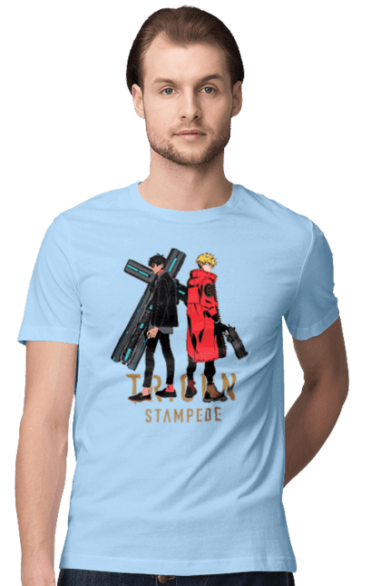 Men's t-shirt with prints Trigun. Anime, manga, netflix, nicholas d. wolfwood, trigun, vash the stampede. 2070702