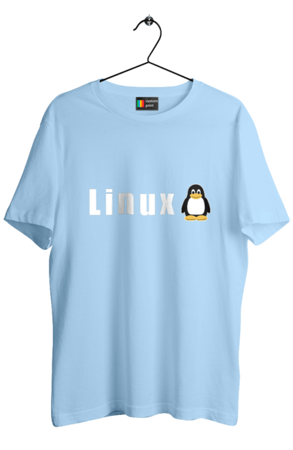 Футболка чоловіча з принтом "Linux". Linux, адміністратор, айті, айтішник, безкоштовна, безкоштовно, білий, вільна, доступність, комерційна, незалежність, операційна система, ос, пінгвін, програміст, програмне забезпечення, свобода, сервер, сисадмін, система, системний адміністратор, софт, текст. 2070702