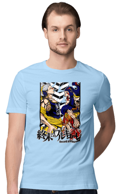 Men's t-shirt with prints Record of Ragnarok Buddha vs Zerofuku. Anime, buddha, comics, manga, netflix, record of ragnarok, zerofuku. 2070702