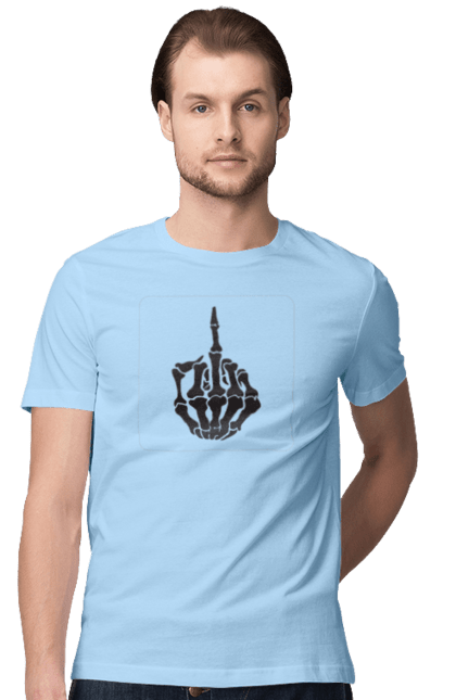 Футболка чоловіча з принтом "Fuck". Fuck, жест, палец, средний, фак. 2070702