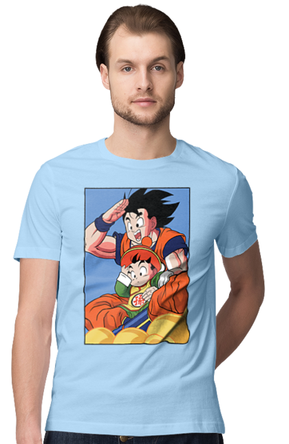 Футболка мужская с принтом Жемчуг дракона Гохан. Anime, dragon ball, goku, manga, аниме, гоку, гохан, жемчуг дракона, манга. 2070702