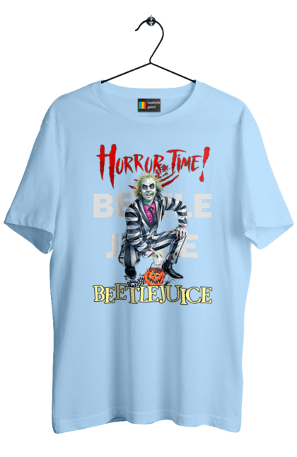 Футболка чоловіча з принтом "Бітлджюс". Beetlejuice, ghost, tim burton, warner bros, бітлджюс, жах, комедія, привид, тім бертон, фільм. 2070702