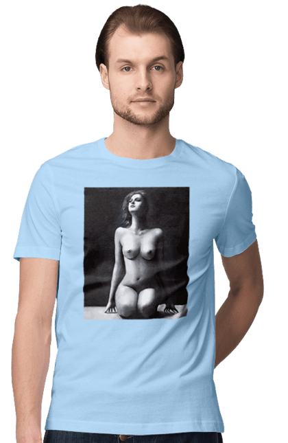 Футболка чоловіча з принтом "Краса тіла". Вигини жіночого тіла, грація тіла, груди, жіноче тіло, жіночі груди, краса тіла. 2070702