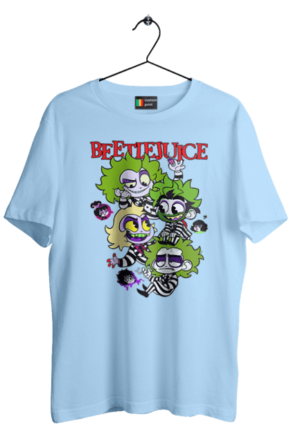 Футболка чоловіча з принтом "Бітлджюс". Beetlejuice, ghost, tim burton, warner bros, бітлджюс, жах, комедія, привид, тім бертон, фільм. 2070702