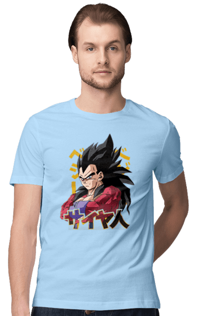 Футболка мужская с принтом Жемчуг дракона Вегета. Anime, dragon ball, goku, manga, vegeta, аниме, вегета, гоку, жемчуг дракона, манга. 2070702