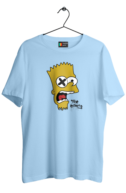 Men's t-shirt with prints Bart Simpson. Bart, cartoon, serial, simpson. 2070702