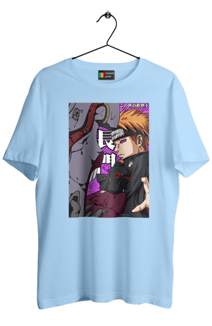 Men's t-shirt with prints Naruto Yahiko. Akatsuki, anime, character, manga, naruto, ninja, pain, tv series, yahiko. 2070702