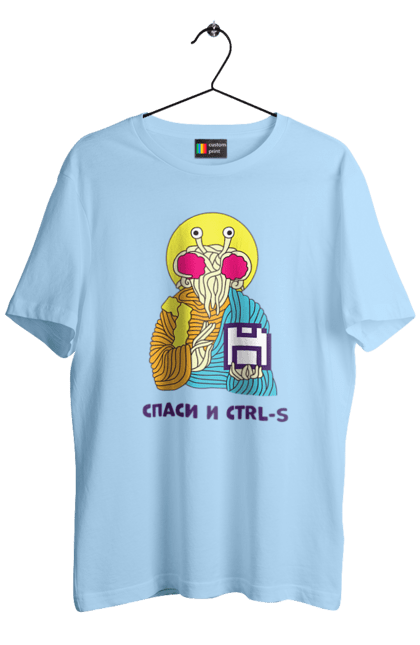 Футболка чоловіча з принтом "Врятуй та ctrl+s". It, врятуй та ctrl+s, гумор, іржака, кек, лол, мем, прикол, програміст, радість, сміх. 2070702