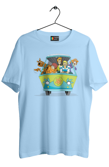 Men`s t-shirt with prints Scooby Doo Machine. Car, cartoon, dog, scooby doo. 2070702