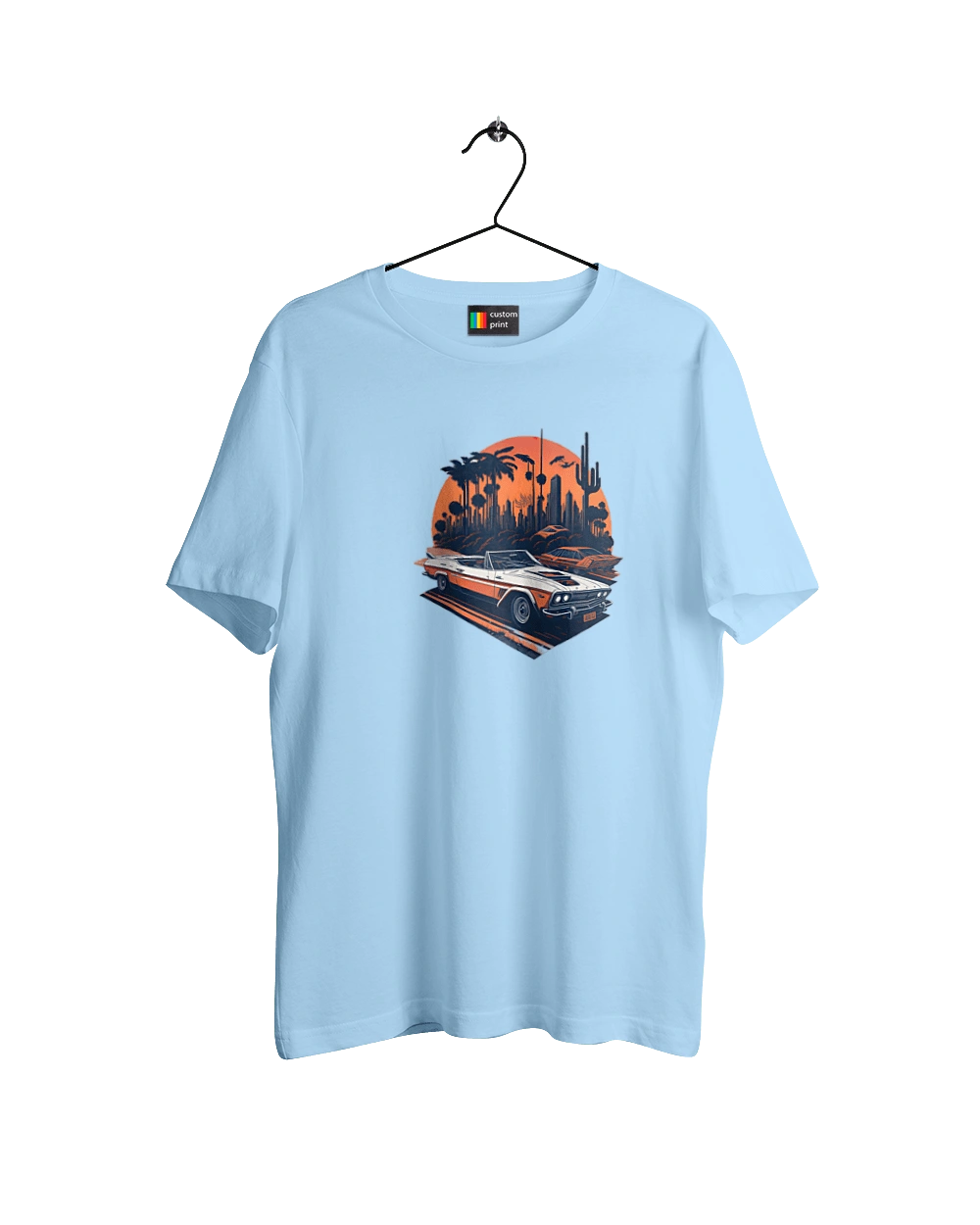 Beautiful car at sunset