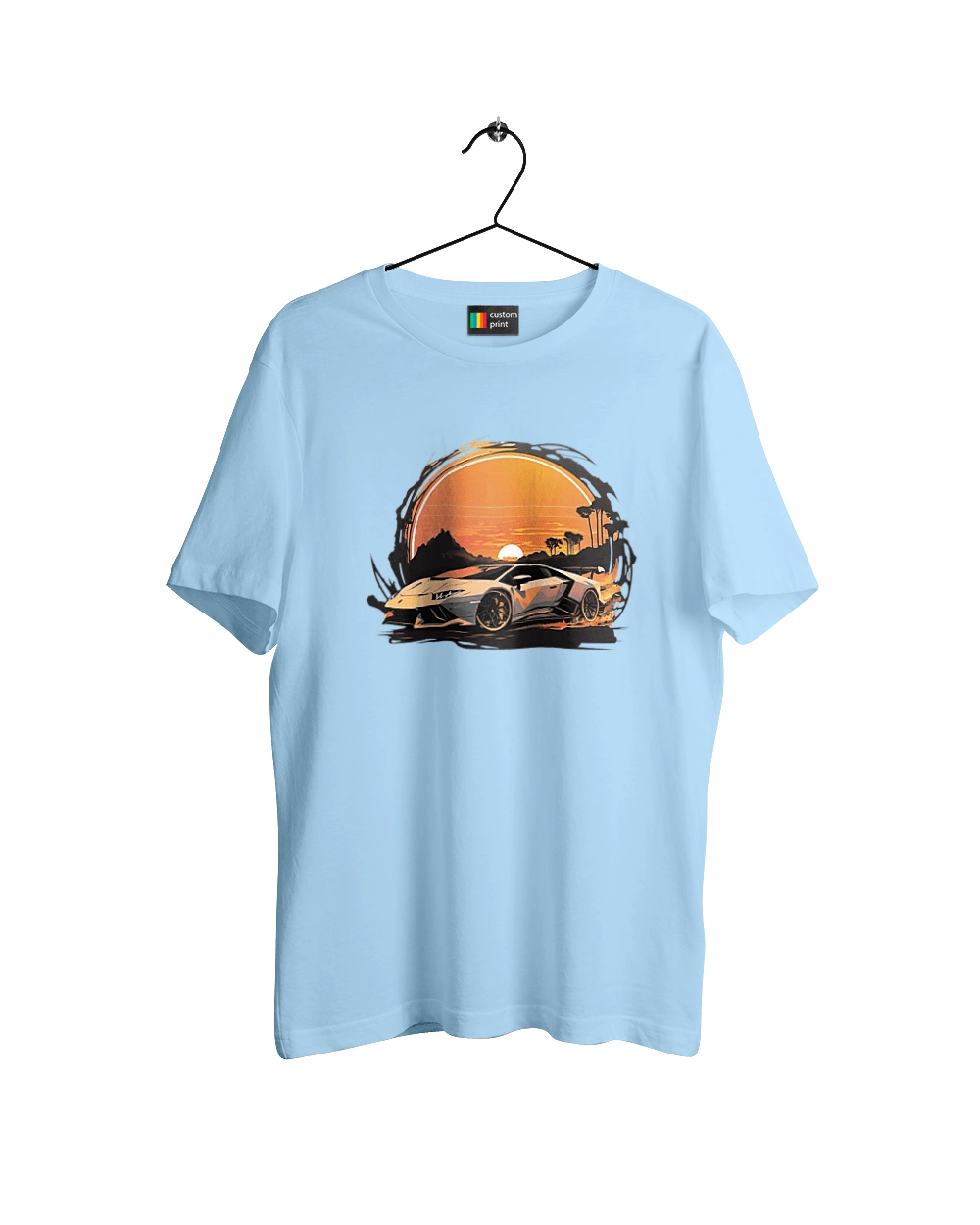 Lamborghini at sunset