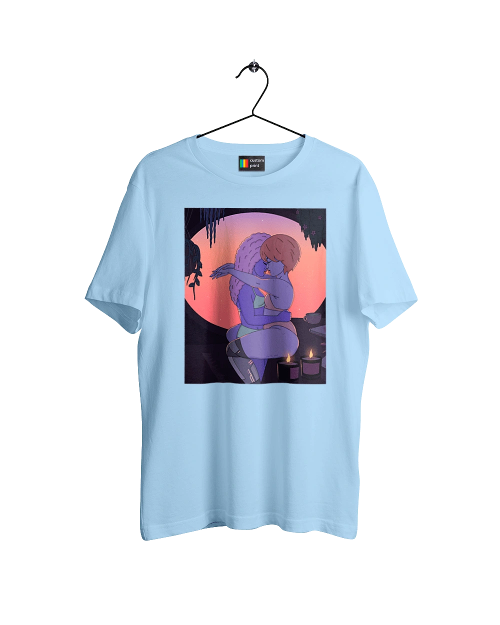 Purple Girls Hugging