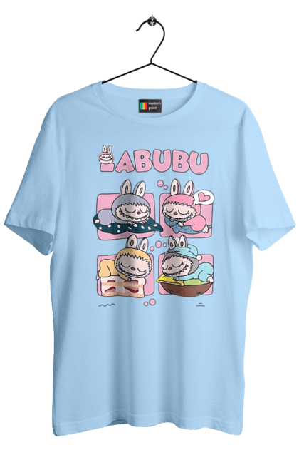 Футболка чоловіча з принтом "Сон Labubu". Labubu, weird cute, іграшки, лабубу. 2070702