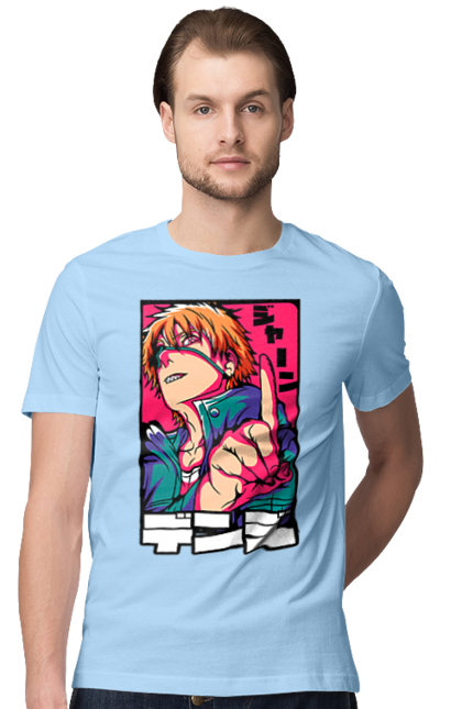 Men's t-shirt with prints Chainsaw Man. Anime, chainsaw man, demon, denji, manga, pochita, shonen. 2070702