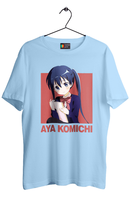 Men's t-shirt with prints Kiniro Mosaic Aya Komichi. Anime, aya komichi, gold mosaic, kiniro mosaic, kinmoza, manga. 2070702