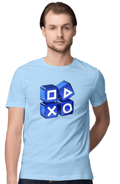 Футболка чоловіча з принтом "Геймпад". Playstation, sony, геймпад, гра, джостик. 2070702