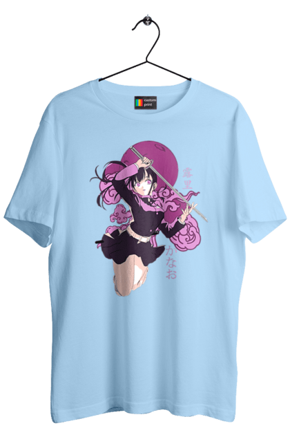 Men's t-shirt with prints Demon Slayer Kanao. Anime, demon slayer, kanao, kimetsu no yaiba, manga, serial, shinobu. 2070702