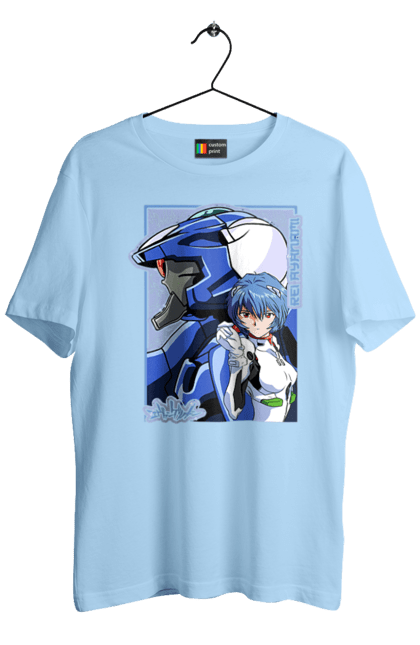 Men's t-shirt with prints Evangelion Rei. Anime, evangelion, eve, kaoru, manga, rei ayanami, shinji. 2070702