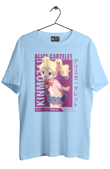 Футболка мужская с принтом Золотая мозаика Алиса Картелет. Alice cartelet, anime, kiniro mosaic, kinmoza, manga, алиса, алиса картелет, аниме, золотая мозаика, манга. 2070702