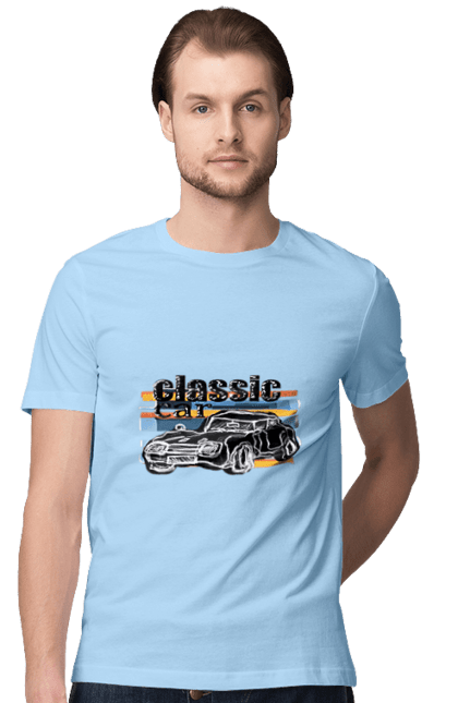 Футболка чоловіча з принтом "Принт Класичний Автомобіль". Автомобіль, класичний, ретро авто, старовинний автомобіль. 2070702