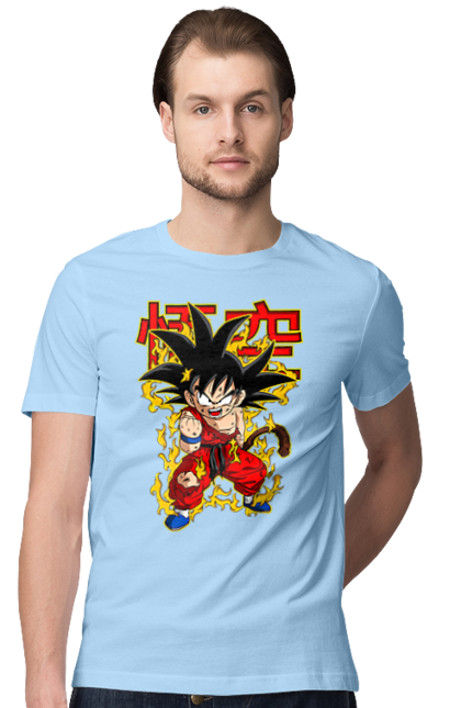 Футболка мужская с принтом Жемчуг дракона Сон Гоку. Anime, dragon ball, manga, son goku, tv series, аниме, гоку, жемчуг дракона, манга, сон гоку. 2070702