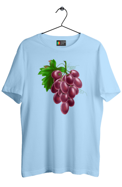 Футболка чоловіча з принтом "Виноград". Виноград, фрукт. 2070702
