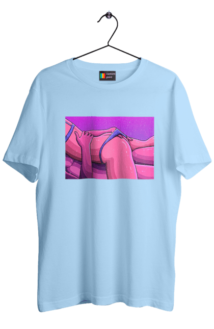 Футболка чоловіча з принтом "Зняття Трусиків З Дівчини". Гола, тіла, труси. 2070702