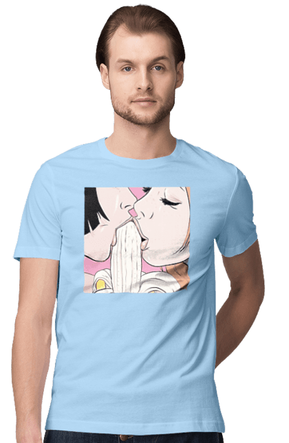 Футболка чоловіча з принтом "Дівчата Їдять Банан". Лизати, смоктати. 2070702