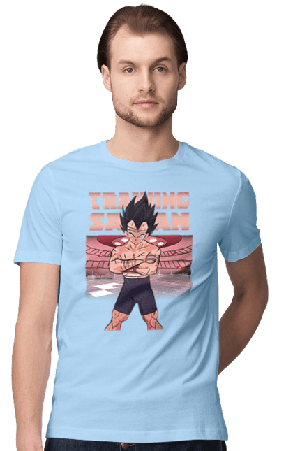 Футболка чоловіча з принтом "Перли дракона Вегета". Anime, dragon ball, goku, majin vegeta, manga, vegeta, аніме, вегета, манга, перли дракона. 2070702