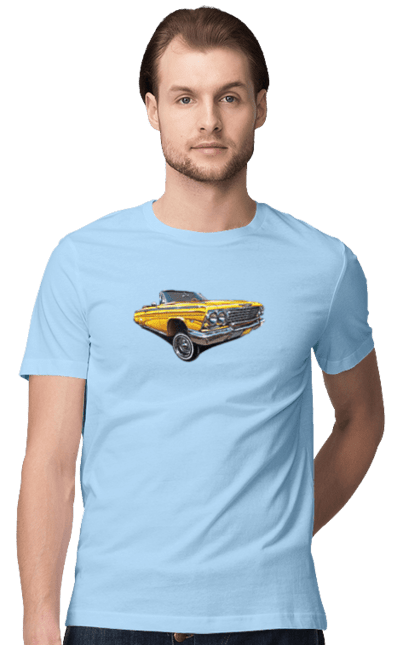 Men`s t-shirt with prints Car. Car, chevrolet, classic, impala, lowrider. 2070702