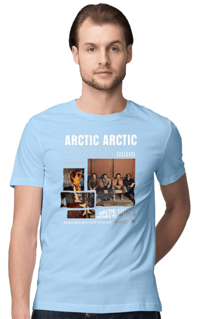 Футболка чоловіча з принтом "Arctic Monkeys". Arctic monkeys, арктичні мавпи, гаражний рок, група, інді рок, музика, постпанк ривайвл, психоделічний рок, рок. 2070702