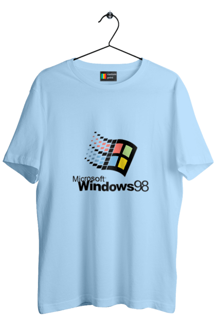 Футболка чоловіча з принтом "Windows98". Angular, c, css, html, it, javascript, jquery, php, python, react, svelt, vue, айтишник, айті, гумор, код, кодувати, прогер, програміст, програмісти, ти ж, ти ж програміст, тиж програміст. 2070702