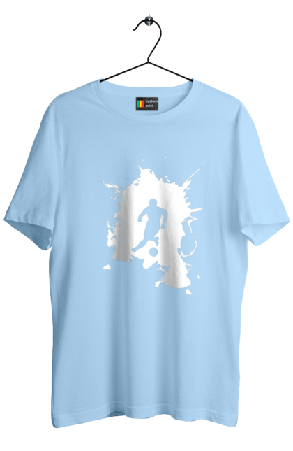 Футболка чоловіча з принтом "Футбол у серці". Ворота, гол, збірна, м`яч, перемога, спорт, турнір, україна, футбол, чемпіонат. 2070702