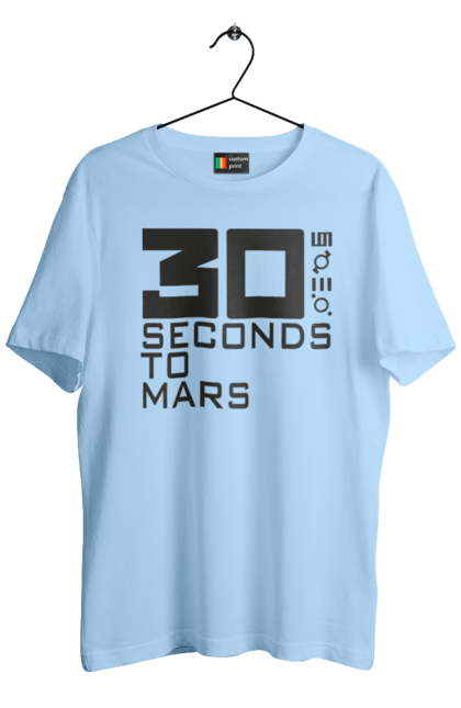 Футболка чоловіча з принтом "Thirty Seconds to Mars". 30 seconds, 30 секунд, thirty seconds, альтернативний рок, група, музика, рок, секунди до марсу, хард рок. 2070702