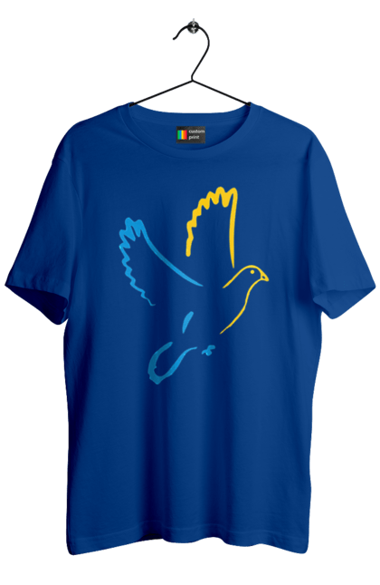 Футболка чоловіча з принтом "Голуб миру". Голуб миру, мир, перемога україни, україна. 2070702