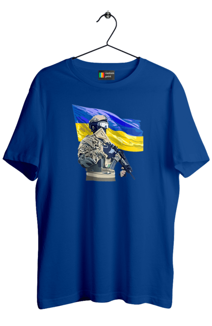 Футболка чоловіча з принтом "ЗСУ | Прапор". Війна, герб, збройні сили україни, зсу, патріотична, прапор україни, русский военный корабль, україна, українська символіка, флаг. 2070702
