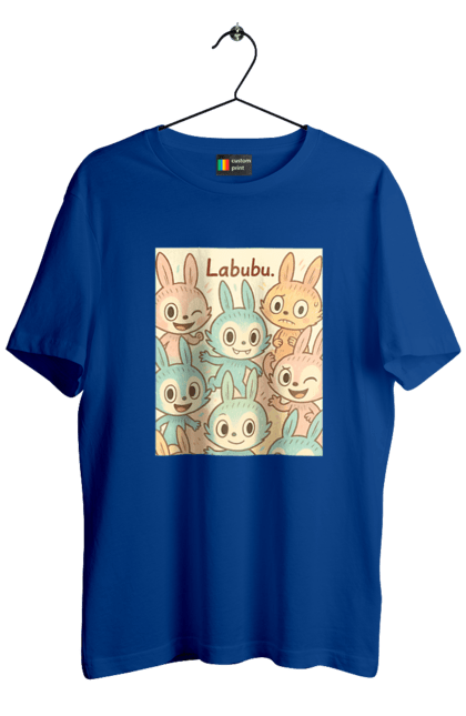 Футболка чоловіча з принтом "Лабубу". Безтурботно, грайливо, дизайнперсонажу, каваї, лабубу, милі мистецтво, ніжні відтінки, пастельніквіти, стиль мультфільму, чарівно. 2070702