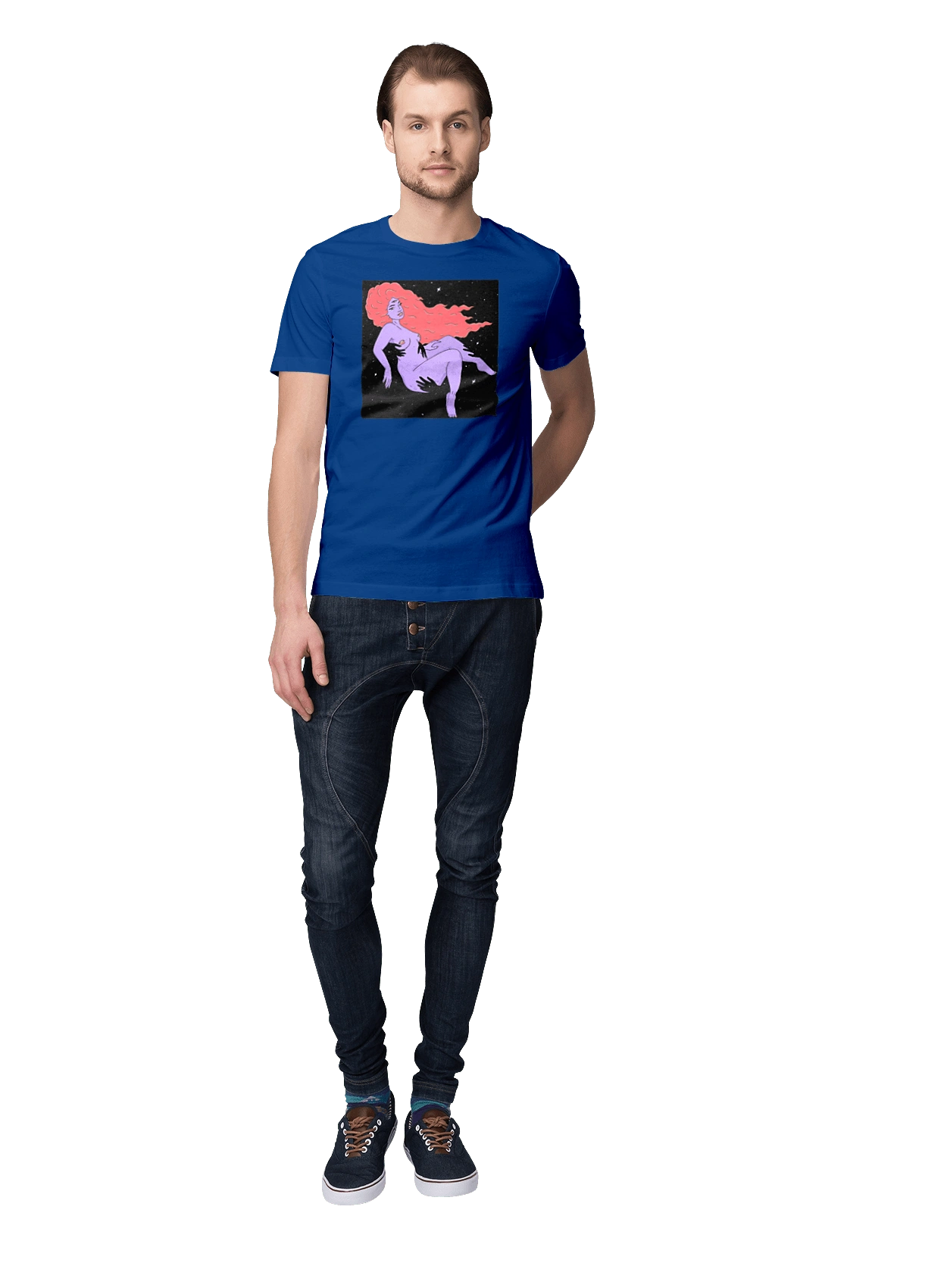 Фиолетовая Девушка В Черной Дыре