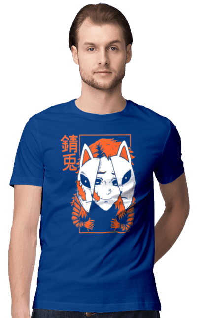 Men's t-shirt with prints Demon Slayer Sabito. Anime, demon slayer, manga, sabito. 2070702