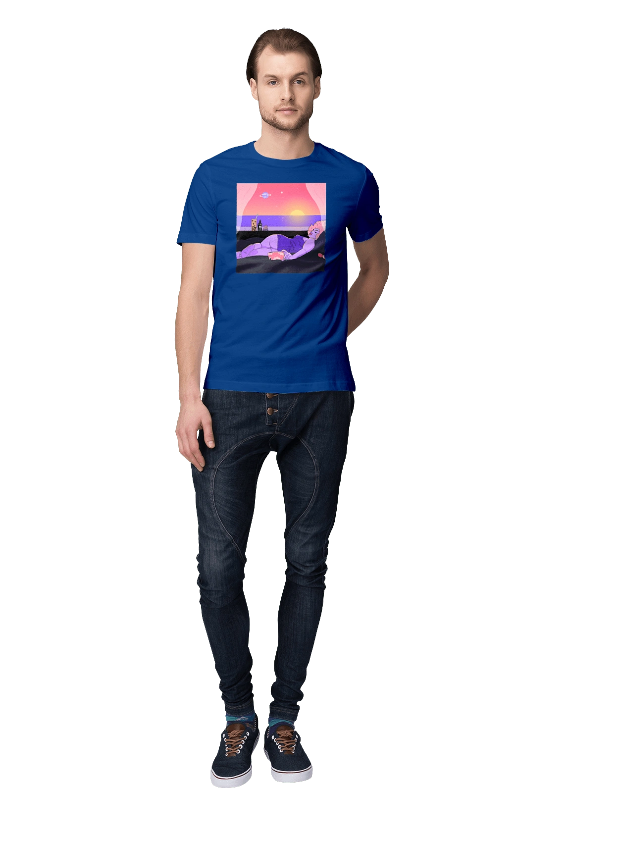 Purple Girl On Vacation